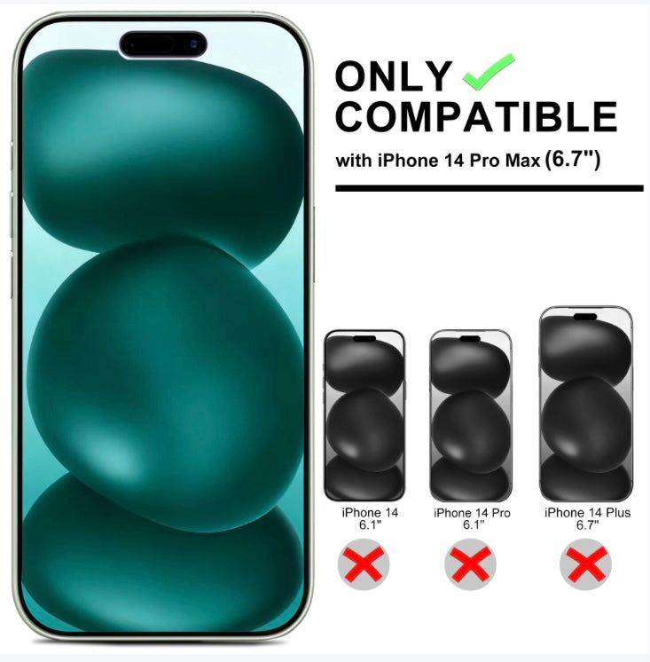 ECOVERA iPhone 14 Full Series Screen & Camera Lens Protector Set (3-Pack,Tempered Glass)