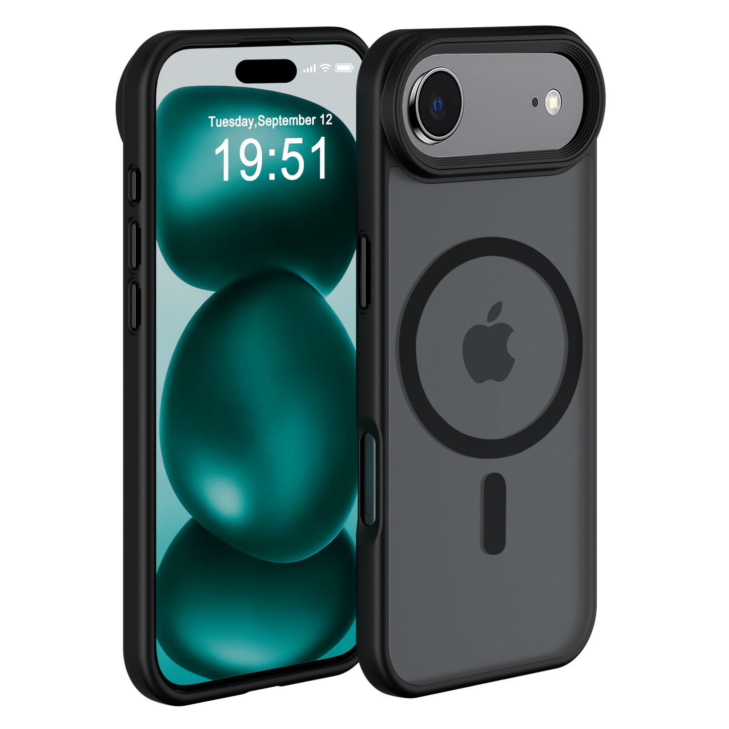 ECOVERA Magnetic Case For iPhone 17 Series– Black With Free Tempered Glass Screen  Protectors