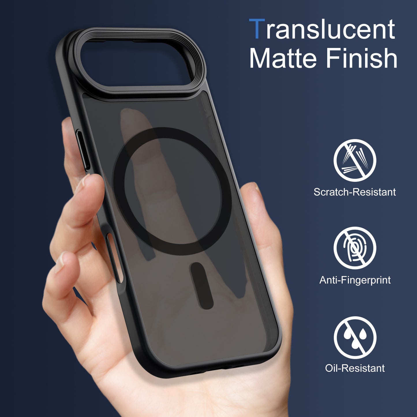 ECOVERA Magnetic Case For iPhone 17 Series– Black With Free Tempered Glass Screen  Protectors