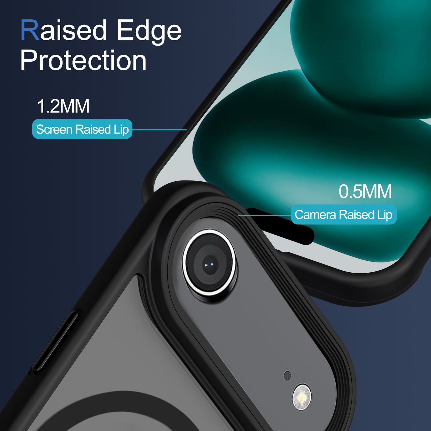 ECOVERA Magnetic Case For iPhone 17 Series– Black With Free Tempered Glass Screen  Protectors