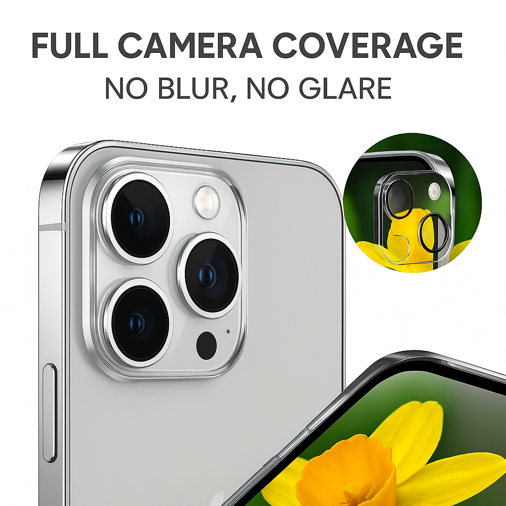 Smartphone with camera cover displaying 'Full Camera Coverage' text.